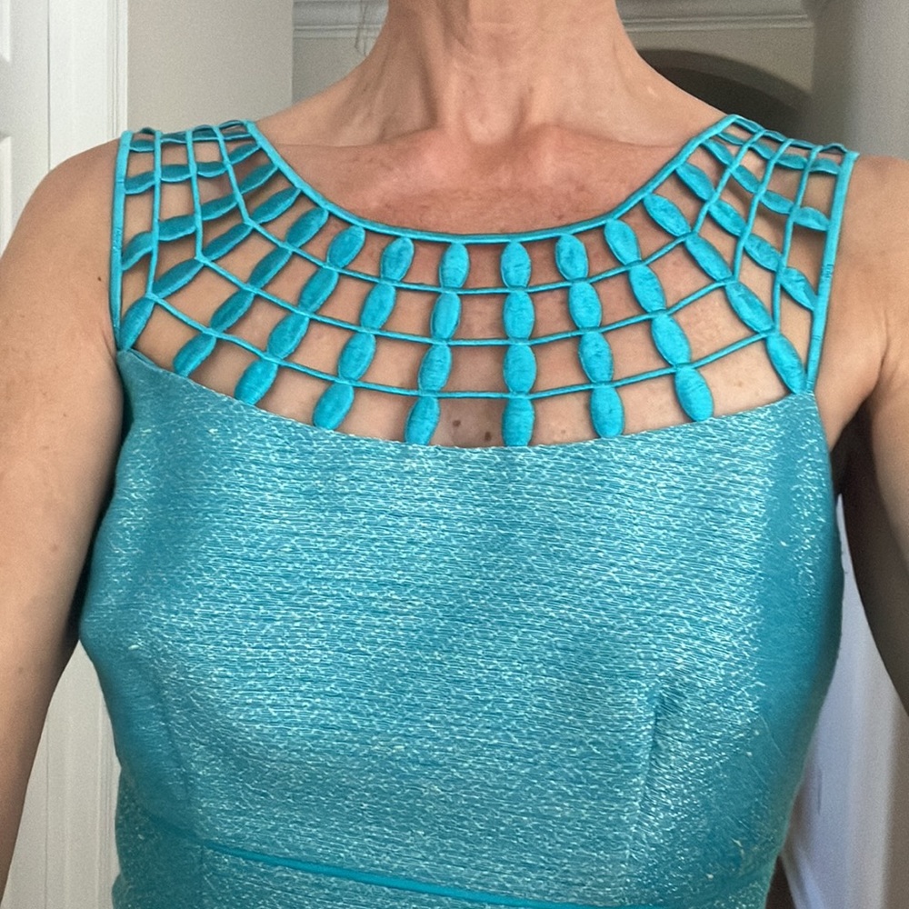 Antonio Melani size 0 Turquoise blue dress - Picture 3 of 8